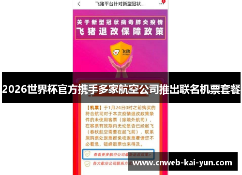 2026世界杯官方携手多家航空公司推出联名机票套餐